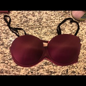 Maroon pink Victoria’s Secret push-up bra